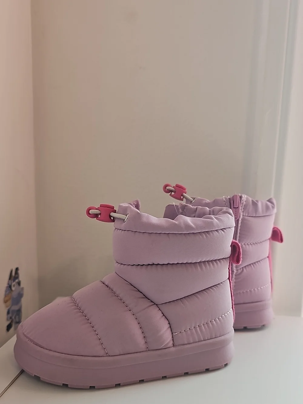 Zara Lilac Puffer Water Repellent Padded  Boots